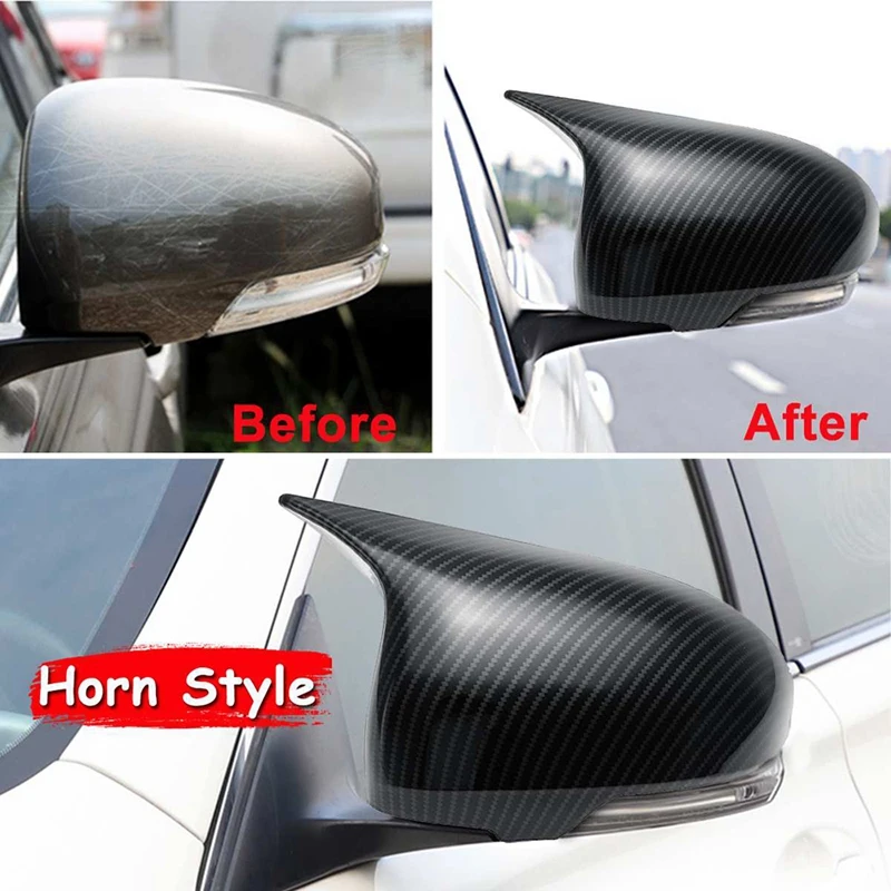 2 Pcs Car Rear View Mirror Cover Decoration Accessories for TOYOTA REIZ 2010-2012 for Prius 2010-2012 Side Mirror