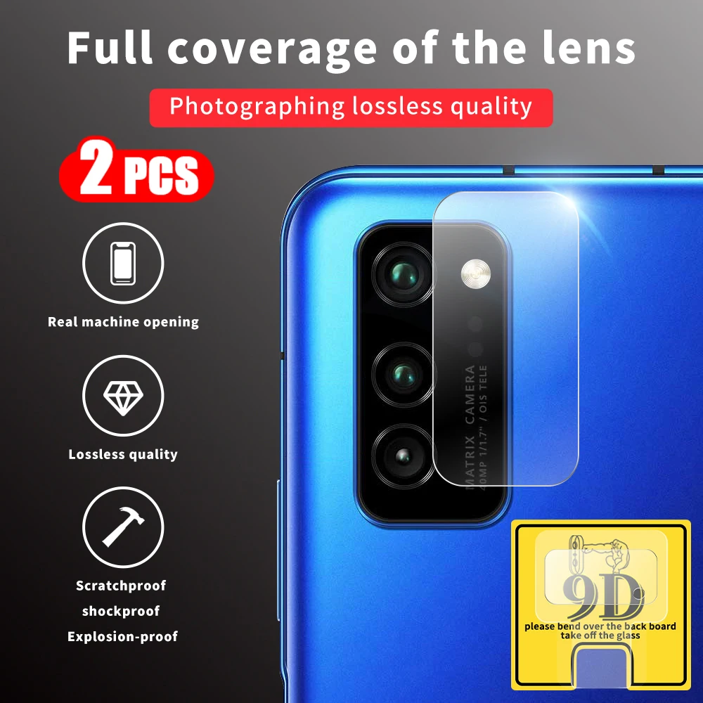 

2PCS 9D Camera Glass For Huawei Honor V30 9X 20 Pro Back Lens Film on the for Huawei Nova 6 Se 6SE 5i Pro Rear Len Protector New