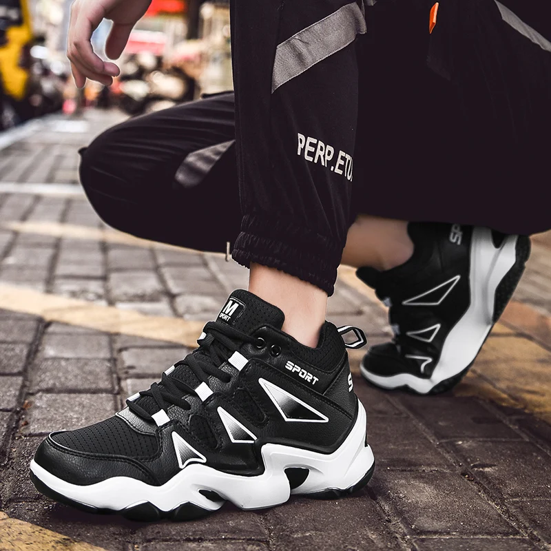 New Trend Men Shoes Basketball Comfortable Unisex Training Shoes Mid-Top Mens Sneakers Breathable Women Outdoor Sport Shoes