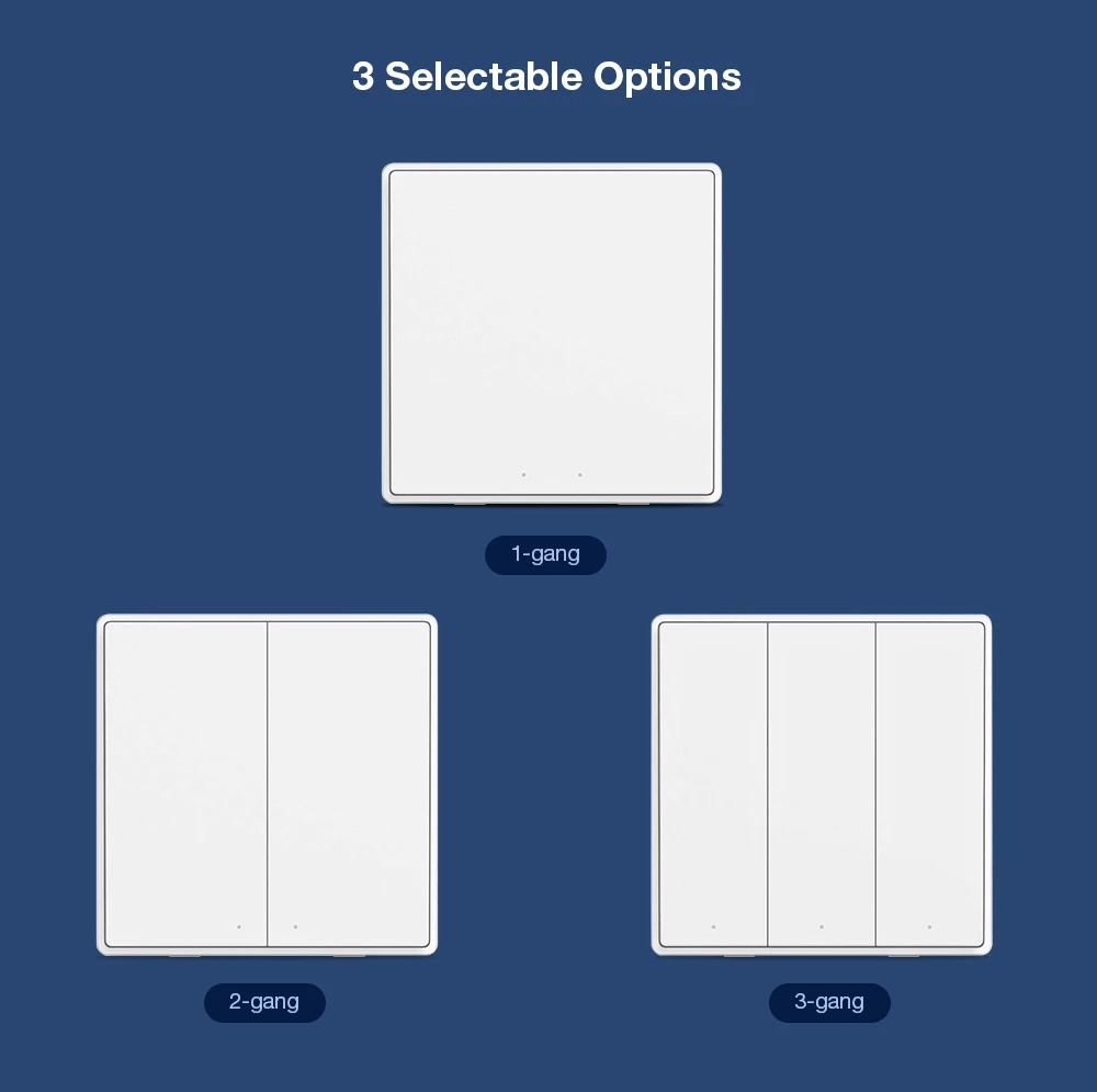 AQara QBKG21LM Wireless Smart Wall Switch 1-gang Design APP / Voice Control Over-heat Protection