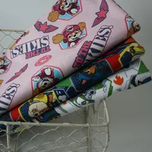 Полуметровая однотонная хлопковая ткань с принтом собаки из мультфильма ручной работы для шитья хлопок T1027