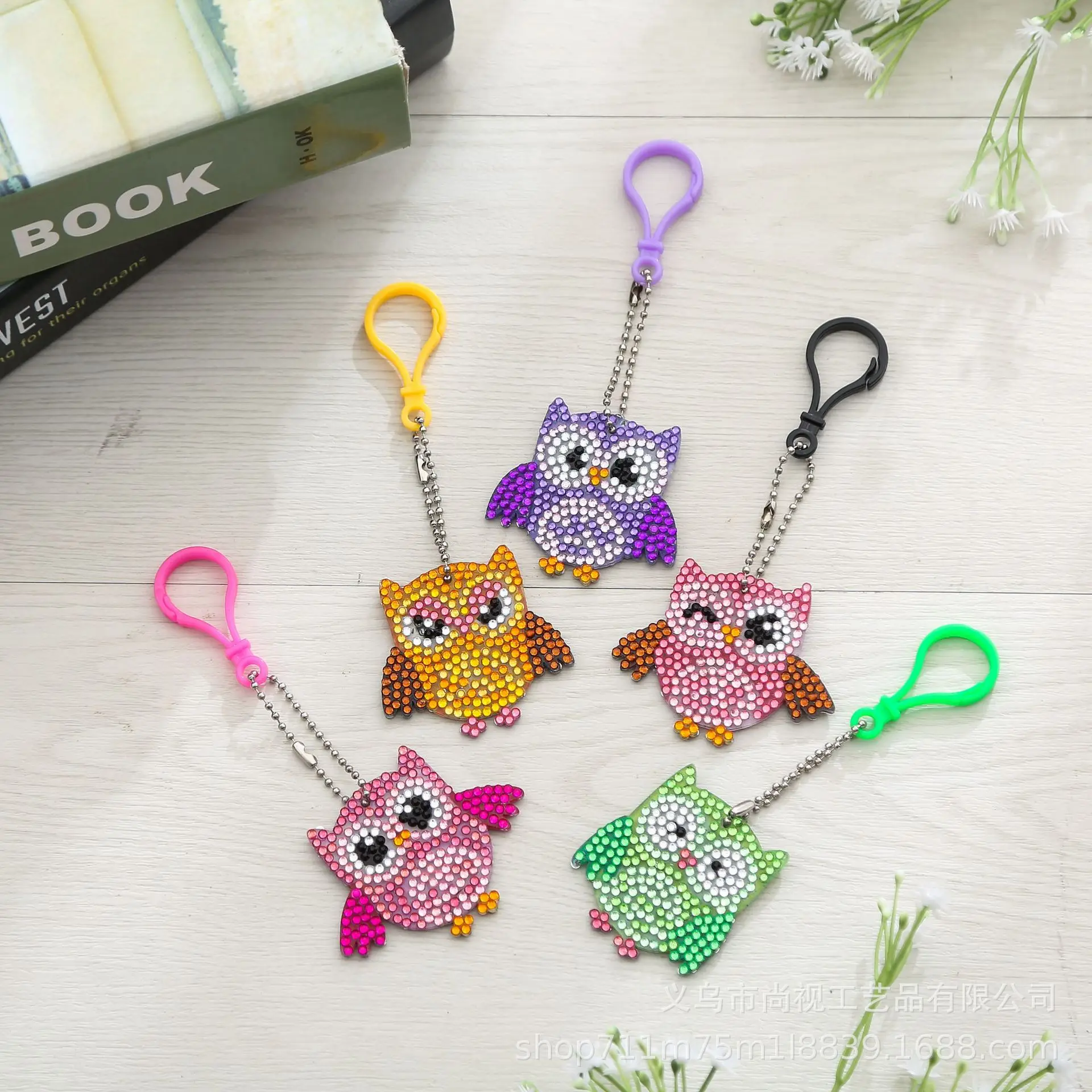 50 PCS 5D алмазная живопись аксессуары брелок Стразы Подвеска с вышивкой DIY наборы крестиком рождественские украшения для домашнего подарка - Цвет: 50 PCS