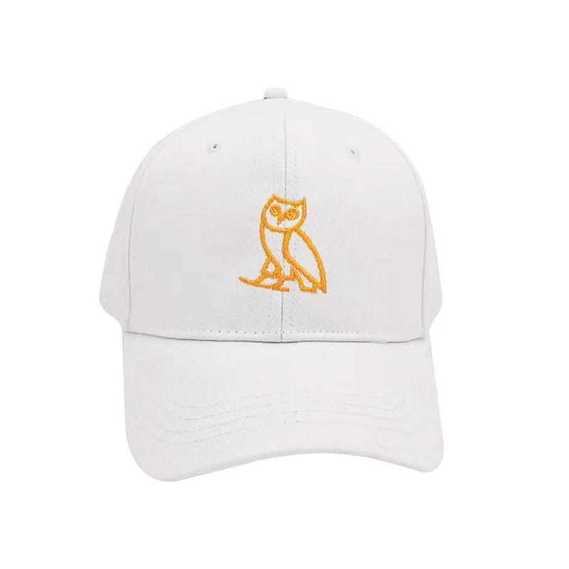 White Owl Шляпа для папы, бейсболка с цветочной вышивкой, женская летняя бейсболка, Мужская кепка s, унисекс, эксклюзивная Кепка в стиле хип-хоп - Цвет: White Owl