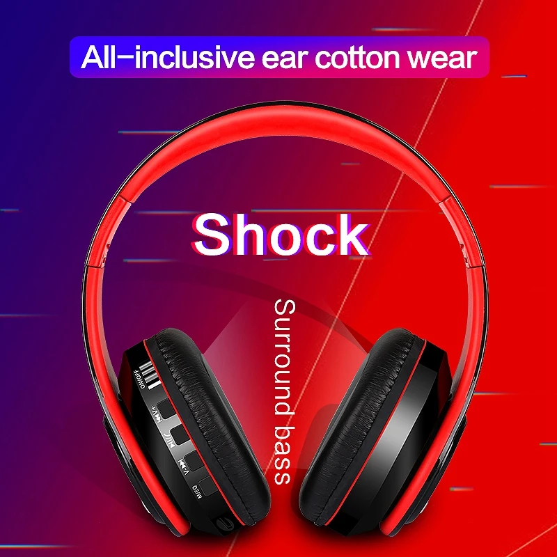 B3 Bluetooth Headset Hi Fi Stereo Wireless Card Foldable Bluetooth Headset With Wire Mode Built In Micro phone
