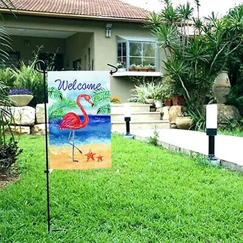 

12x18" Welcome Garden Yard Flag Banner Flower Butterfly Double-sided Decorative