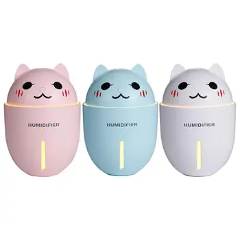 

320ml 3 in 1 USB Night Light Fan Air Humidifier Aroma Diffuser Cat Shape