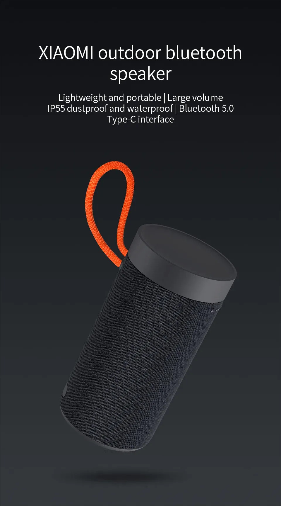Xiaomi Mijia открытый Bluetooth динамик легкий портативный большой объем длинная выносливость двойной микрофон шумоподавление вызов