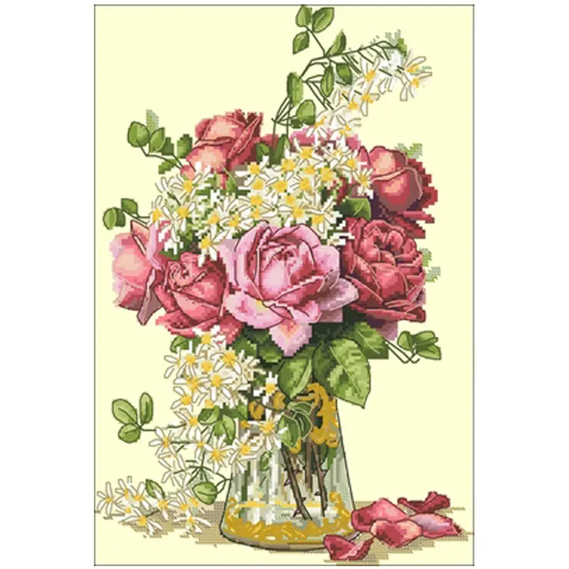 rosepatternscounted11CT14CTDIYCrossStitchSetswholesaleCross
