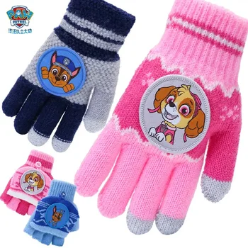 

1 pair Genuine Paw Patrol gloves warm winter Thicken glove Skye Marshall Chase Everest non slip gloves boy girl Christmas gift