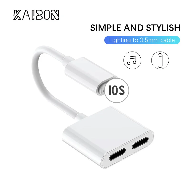 Adaptador de conector Lightning para iPhone 7 Aux Audio a 3 Adaptador de conector Lightning para iPhone 7 Aux Audio a 3