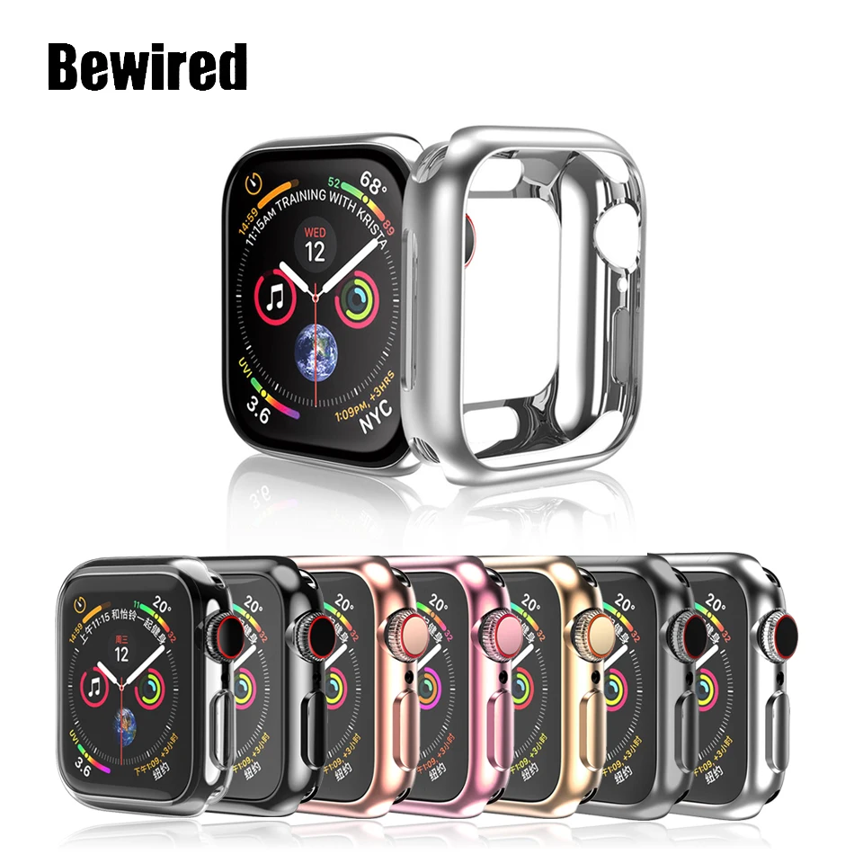 Чехол для Apple Watch SE 6/5/4/3/2/1 38 мм 42 защитное покрытие экрана мягкий чехол из ТПУ iWatch