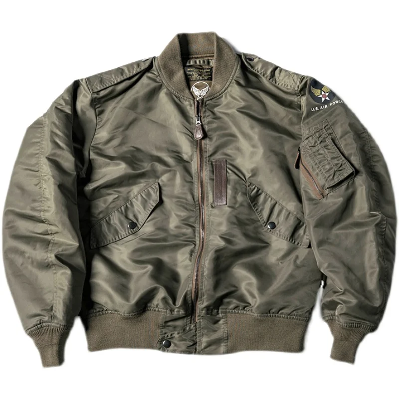 

Bronson USAF L-2 Flying Jacket Nylon Flight Bomber Men's Jacket Olive Drab MA-1