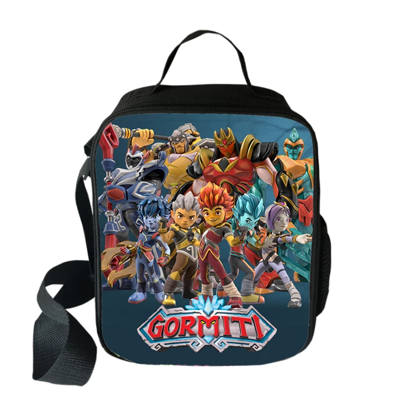 

Game Gormiti Portable Lunch Bag Women Men Picnic Camping Thermal Insulated Bag Student School Food Storage Bag