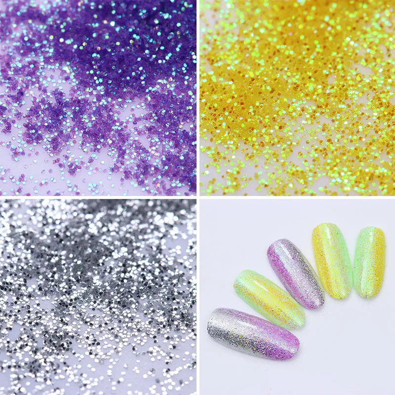 

10g/bag Nail Powder Shinning Mirror Nail Glitter Chrome Pigment Powder Dust Colorful Green Purple Nail Art DIY Decoration