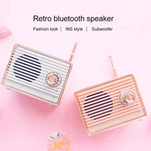 Портативный мини ретро bluetooth-динамик, винтажный милый Ностальгический bluetooth-динамик, тяжелый бас, 3D стерео объемный HiFi звуковые эффекты