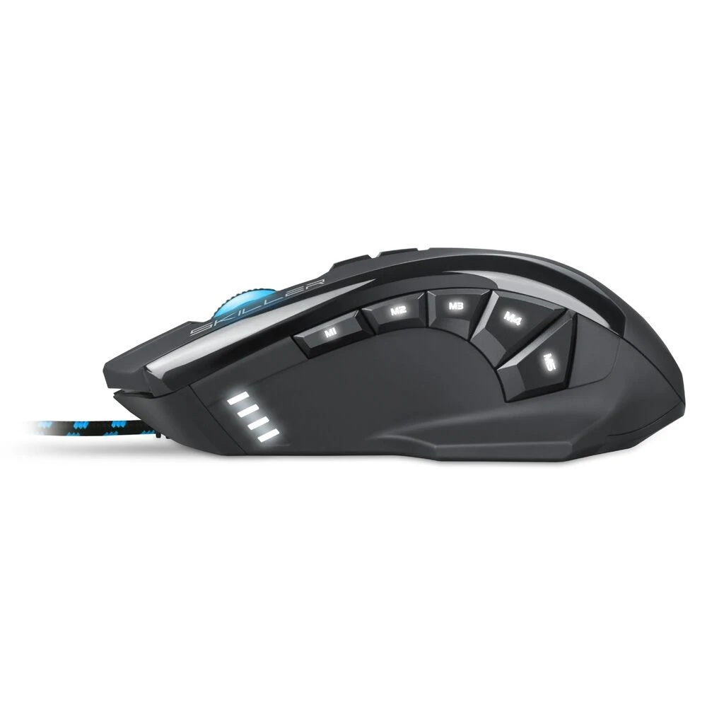 Мышь Sharkoon Skiller SGM1 оптическая, проводная, 10800 dpi, USB, подсветка RGB, цвет: черный