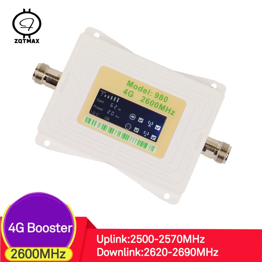 ZQTMAX 4g повторитель 2600 mhz усилитель сигнала B7 MHz Усилитель сотового FDD-LTE интернет 62dB