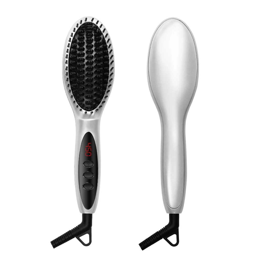 

Hot Air Hair Straightener Comb Professional Fast Heating Tourmaline Ceramic PTC Hair Straightening Flat Iron Brush
