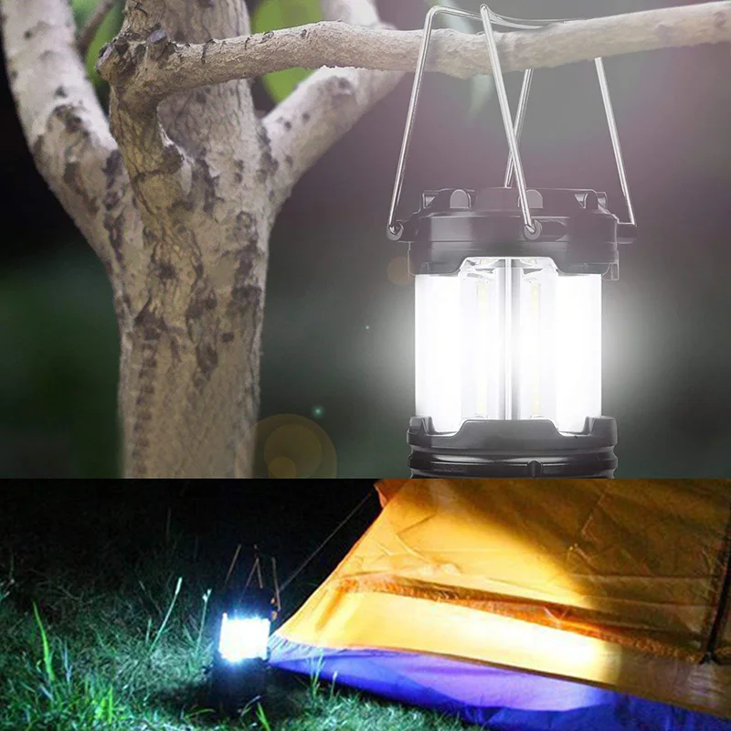 3 * COB LED лампа для кемпинга мини портативный аккумулятор АА 350 лм подвесная палатка