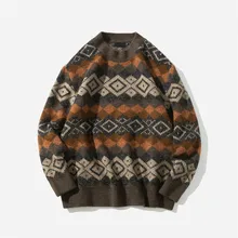 #Special Offers Pullover Sweater Men Autumn Winter Geometric Print Sweaters Loose Vintage Pull Homme Sweater Men Tide Casual Japanese Tops #Special Offers Pullover Sweater Men Autumn Winter Geometric Print Sweaters Loose Vintage Pull Homme Sweater Men Tide Casual Japanese Tops
