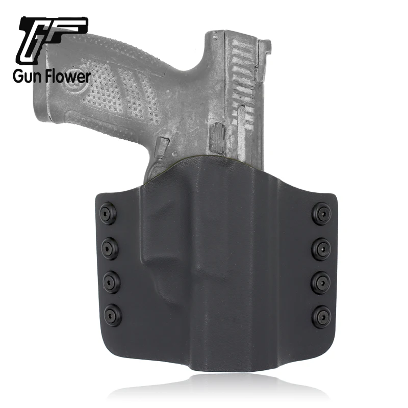 

Gun&Flower Tactical CZ 75 P10C OWB Kydex Black Right Hand Outside Carry Pistol Case Pouch
