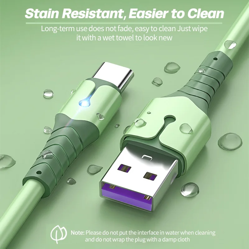

1m 1.5m 2m for iPhone Huawei Xiaomi Samsung environmentally friendly silicone fast charging usb cable 3A fast charging