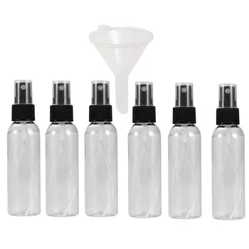 

6pcs 50ml Portable Spary Bottle Travel Bottles Clear Refillable Containers Empty Travel Spary Bottle with Funnel
