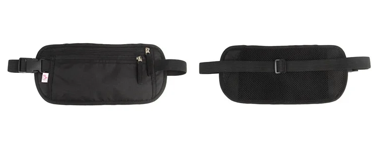 Amazon Ultra-Thin Hidden Nylon Waterproof Waist Bag Outdoor Sports Body Hugging Anti-Theft RFID Waist Bag a Generation of Fat