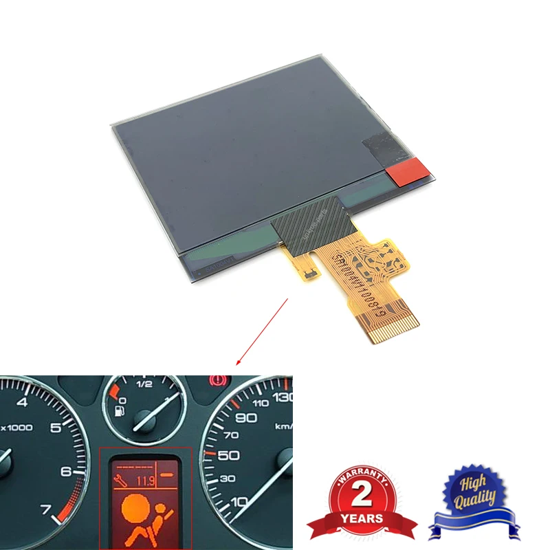 LCD Display Touch Screen Display Instrument Cluster Display Instrument Cluster LCD Screen Display Replacement For Peugeot 407 407SW HDI Couple Dashboard Display Pixel Repair