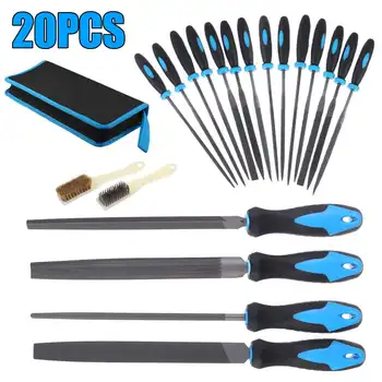 

20 Pcs/Set Hand File Needle File Tool T12 High Carbon Steel 200mm Metal Needle Set Wood Carving Craft Sewing Hand Files Tool