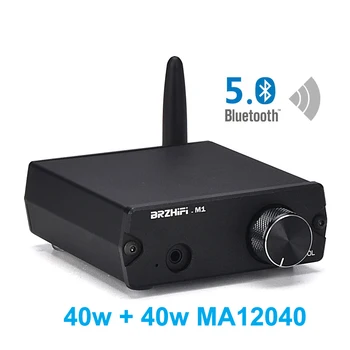 

40W+40W Bluetooth 5.0 Digital Infineon MA12040 Audio Power Amp For Speakers 20W~200W HiFi Stereo QCC3008 Aux Amplifier Board