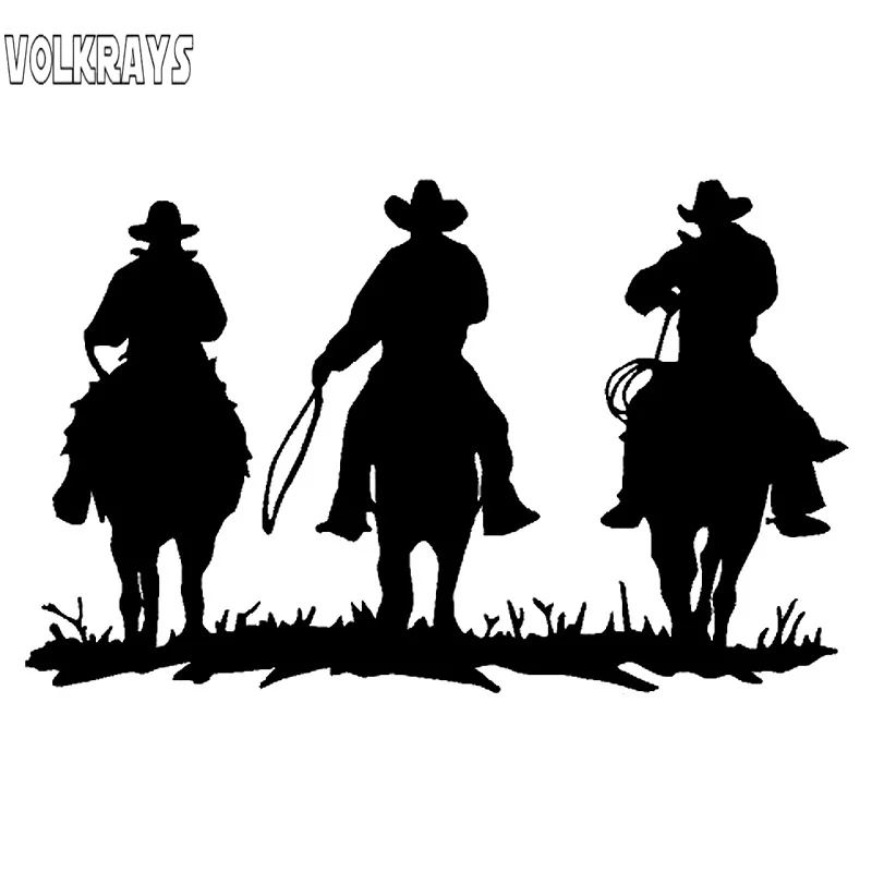 Модная Автомобильная наклейка Volkrays аксессуары Cowboys на лошади отражающие