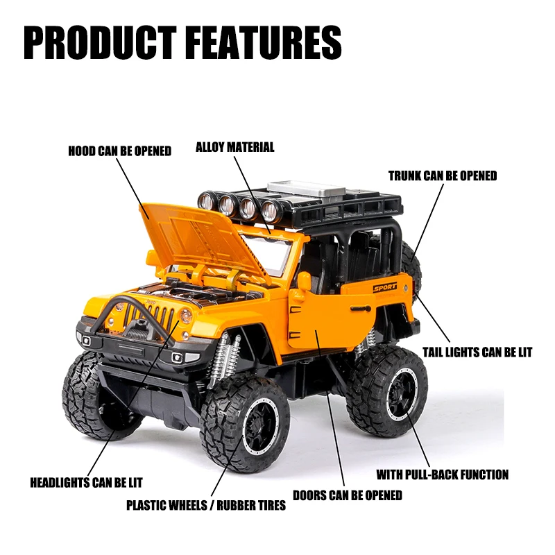 1:32 Масштаб Jeeping сплав модель автомобиля Diecasts& игрушечный транспорт игрушечный автомобиль детские игрушки для детей Подарки для детей игрушечный автомобиль для мальчика