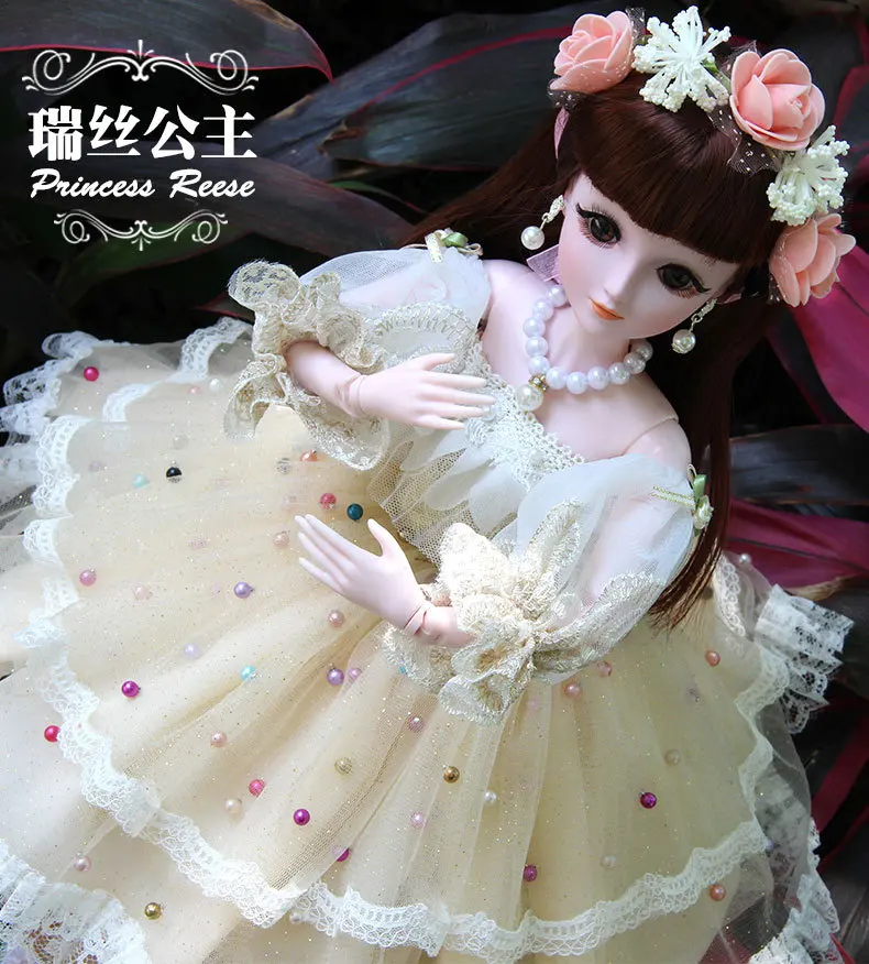 60 см 1/3 BJD кукла с принцессой аксессуары 3D глаза подвижные шарнирные куклы свадебное платье Игрушки для девочек подарок AT36 - Цвет: as picture