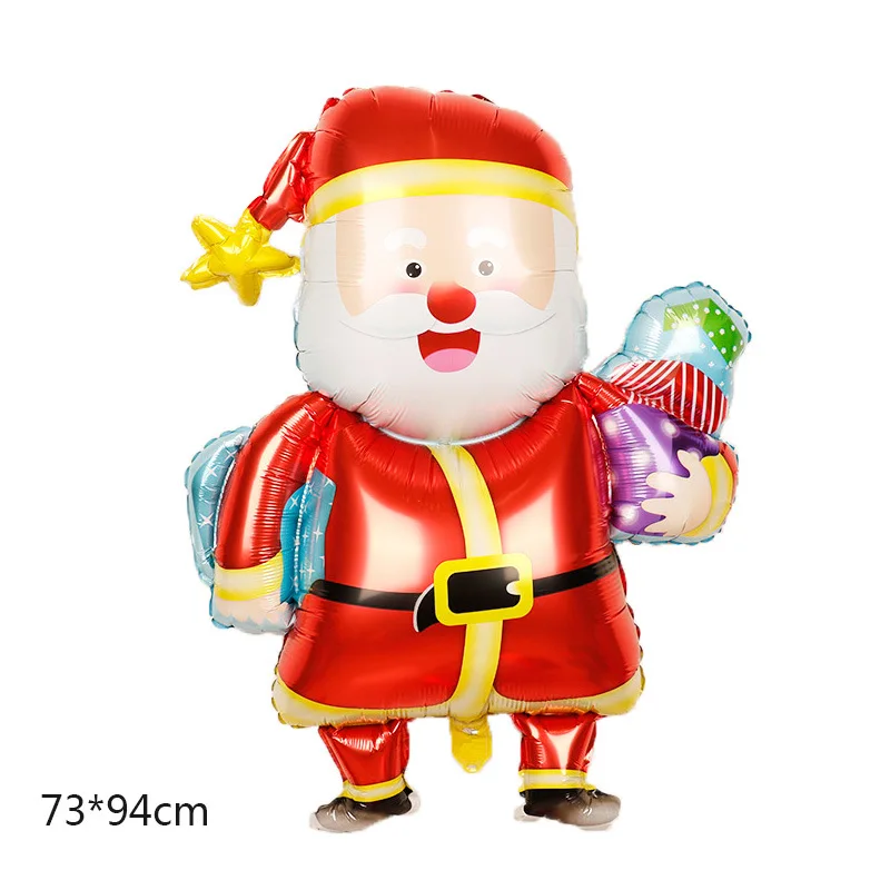 Рождественский Санта Клаус Снеговик фольгированные шары рождественские вечерние украшения на Год Вечерние шары надувные гелиевые детские игрушки Воздушные шары - Цвет: 1