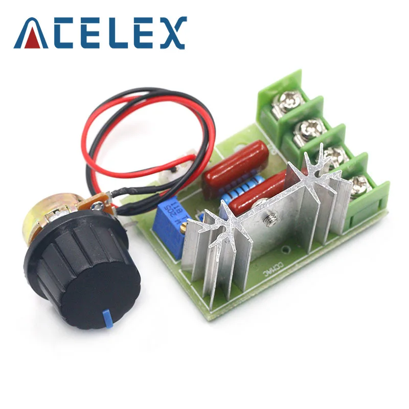 AC 220V 2000W Высокая мощность SCR регулятор напряжения диммеры Диммеры Регулятор