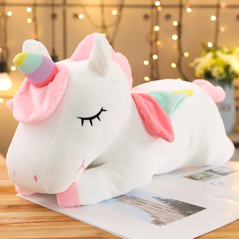 25 100cmKawaii гигантский единорог плюшевые игрушки мягкие куклы животные лошадь для