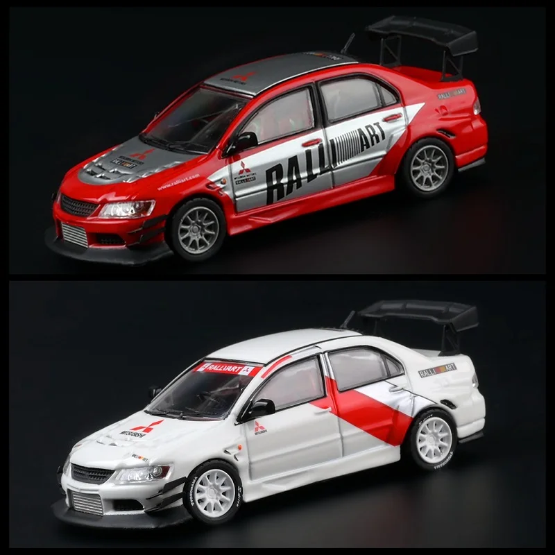 AUTOart 1/18 Mitsubishi Lancer Evo IX RALLIART Rouge – Rare, Collection état Moyen
