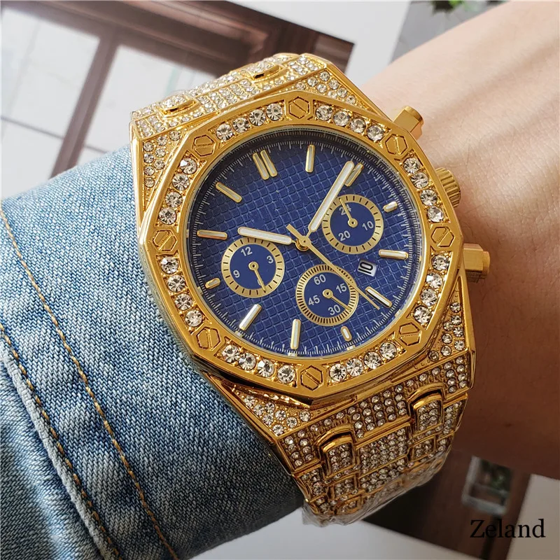 

Hot Brand gift big Luxury siliconce dz Auto Date Week Display Luminous Diver Watches Stainless Steel Wrist Watch Male Clock