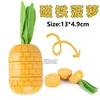 Montessori Simulation 3D Woodens Toy Magnetic Cutting Fruit Banana Lemons Kitchen Model Early Educational Toys for Children Gift 4