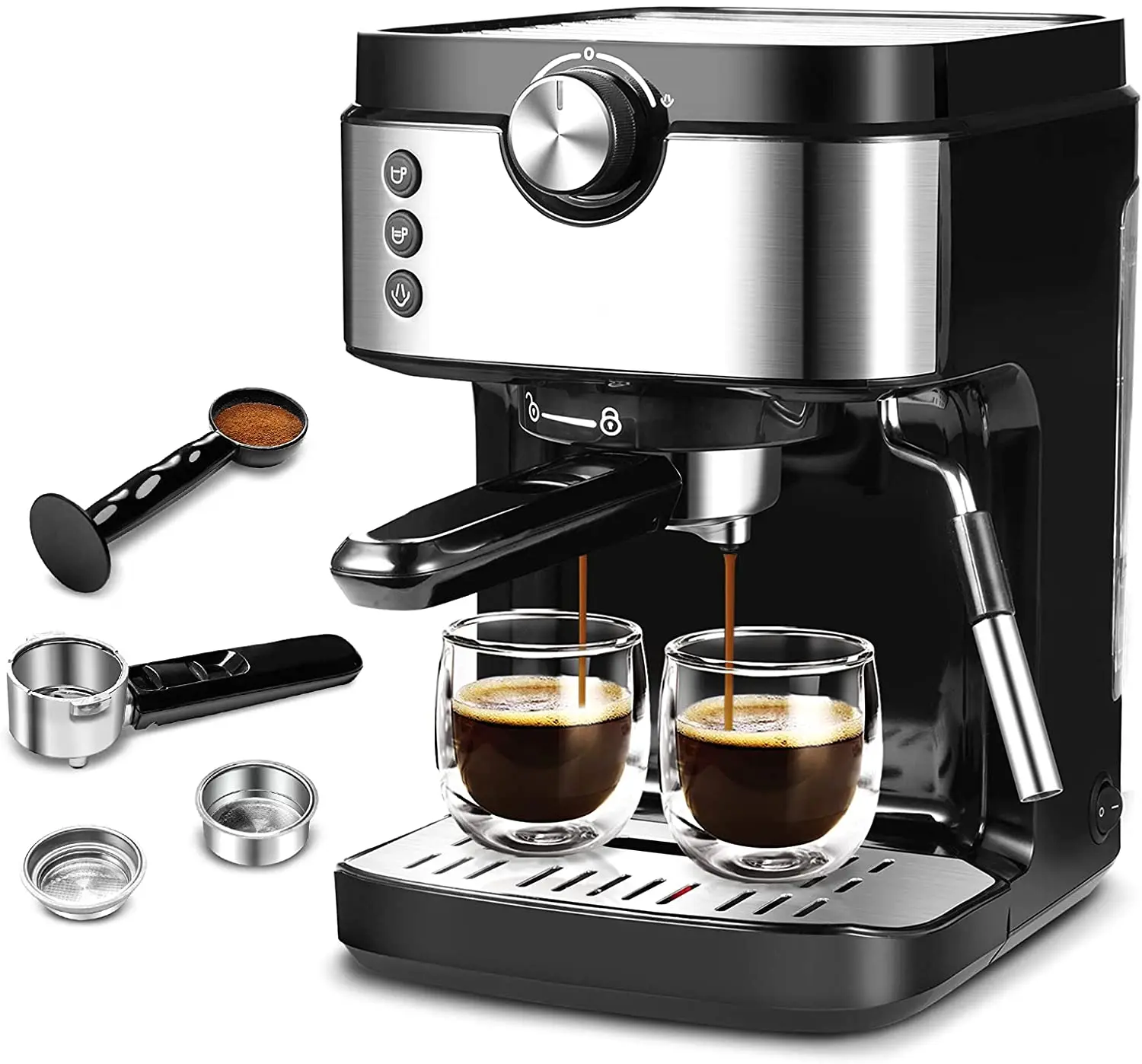 Geek Chef Espresso Machine,20 bar espresso machine with milk frother f