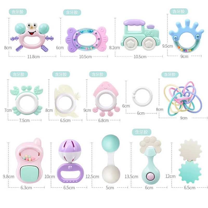 

Baby Toys Baby 0-1-Year-Old 3-6-12 GIRL'S CHILDREN'S Rattle Month Men's Newborn Unisex-Plastic Glue