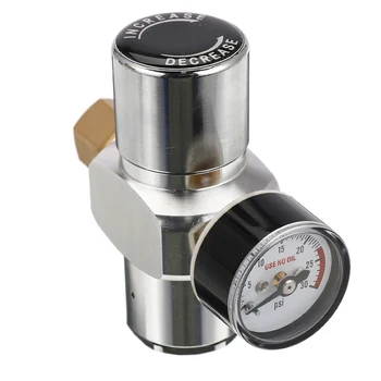 

0~30 Psi Beer Keg Gas CO2 Regulator Charger for 3/8 " or 5/8" Cartridges 1/4" MFL Thread Barometer Homebrew Valve Accessories