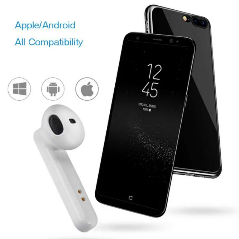 X12 TWS Wireless Bluetooth 5 0 Headsets Worktime 4Hrs Touch Earbuds Stereo Headset With Mic HiFi Earphone for iPhone xiaomi