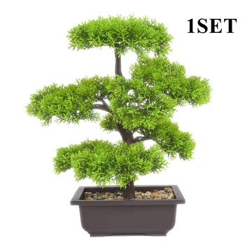 

Artificial Plants Pine Bonsai Small Tree Pot Plants Fake Flowers Potted Ornaments For Home Decoration Hotel Garden Decoration