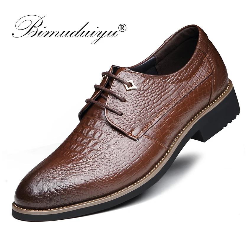 BIMUDUIYU; классические деловые туфли в британском стиле; мужские туфли из натуральной крокодиловой кожи; модные модельные туфли ручной работы; оксфорды
