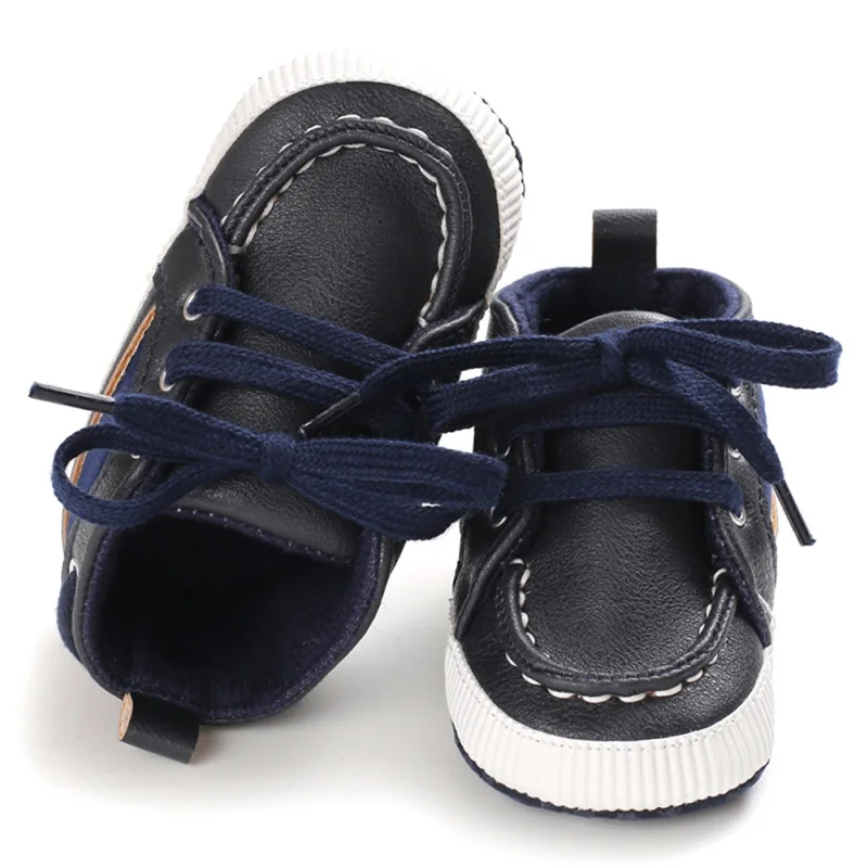 Детская обувь, новые осенне-весенние наборы для новорожденных обувь для мальчиков из искусственной кожи, для детей мокасины Повседневное кроссовки на возраст от 0 до 18 месяцев