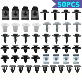 

Durable And Practical 50Pcs For Toyota Lexus Under Engine Cover Clips Underbody Mudguard Shield Screws