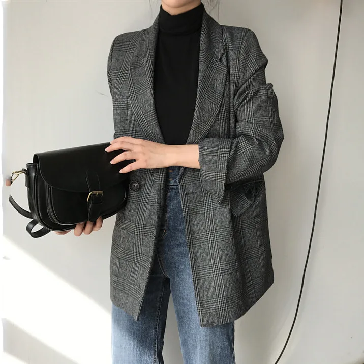 

2019 Autumn Double Row Two-Button Suit Jacket 2-Color