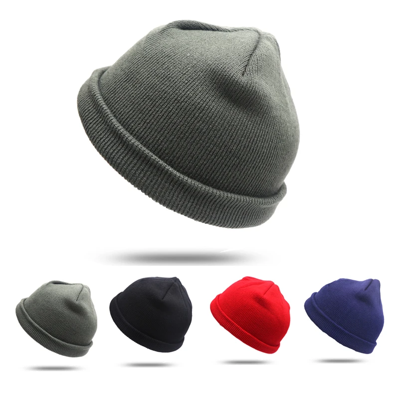 Бини Женские однотонные вязаные повседневные теплые Skullies элегантные студенческие шапки Harajuku шикарные женские и мужские шапки осенне-зимние модные шапки